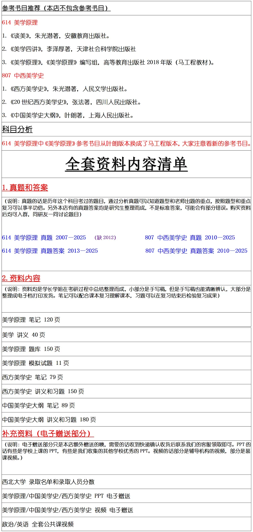 西北大学2027考研真题和资料 | 西北大学美学考研614美学原理807中西美学史真题答案笔记习题!持续更新中……-第12张图片-四季读书网 西北大学2027考研真题和资料 | 西北大学美学考研614美学原理807中西美学史真题答案笔记习题!持续更新中……-第12张图片-四季读书网