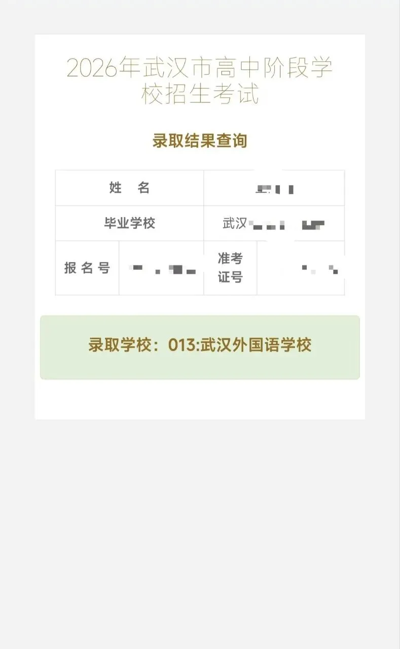 刷屏了!2026武汉中考录取结果出炉,一大波喜报来袭!-第6张图片-四季读书网 刷屏了!2026武汉中考录取结果出炉,一大波喜报来袭!-第6张图片-四季读书网