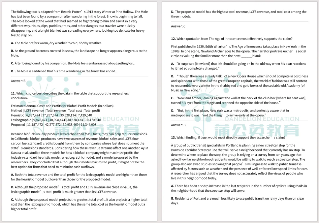 【真题下载】亚太SAT真题电子版分享!2026年6月SAT真题及答案pdf(完整版高清)-第4张图片-四季读书网