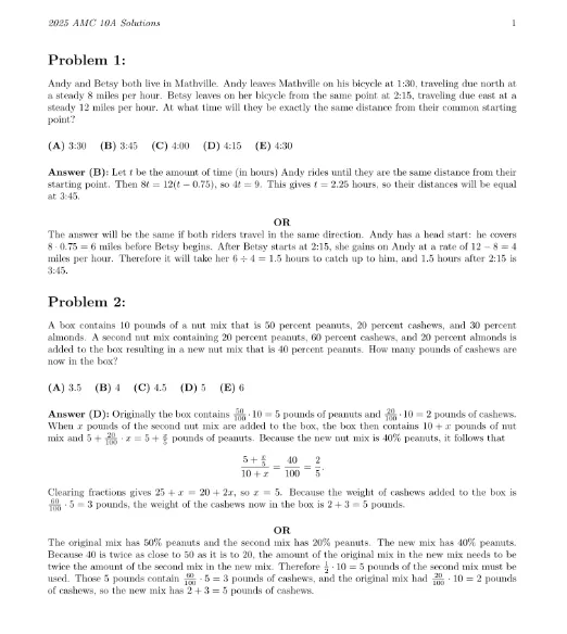AMC10数学竞赛备考丨最新AMC10真题及答案解析pdf可下载-第7张图片-四季读书网