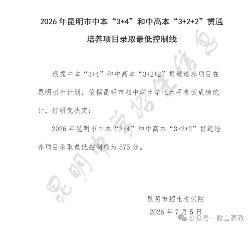 中考录取查询|2026年昆明中考录取日程安排!-第12张图片-四季读书网