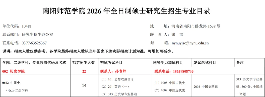 27历史学考研院校考情丨南阳师范学院招生人数丨分数线丨历年丨参考书目-第7张图片-四季读书网 27历史学考研院校考情丨南阳师范学院招生人数丨分数线丨历年丨参考书目-第7张图片-四季读书网