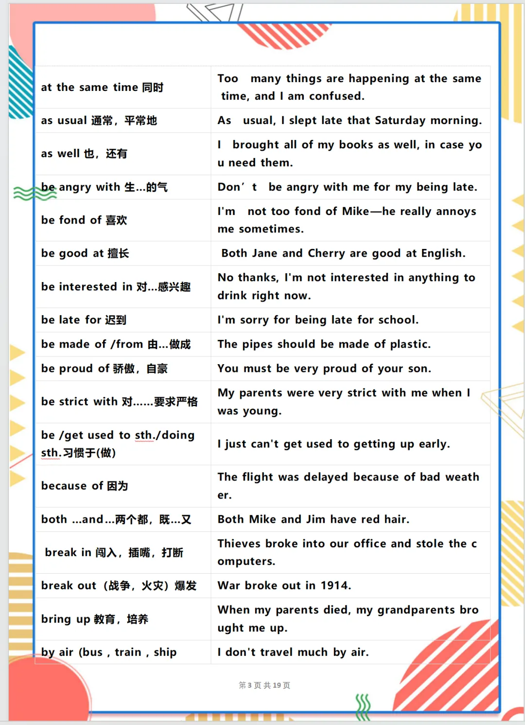 2026年中考英语考纲短语词组背诵表(可下载打印)-第3张图片-四季读书网