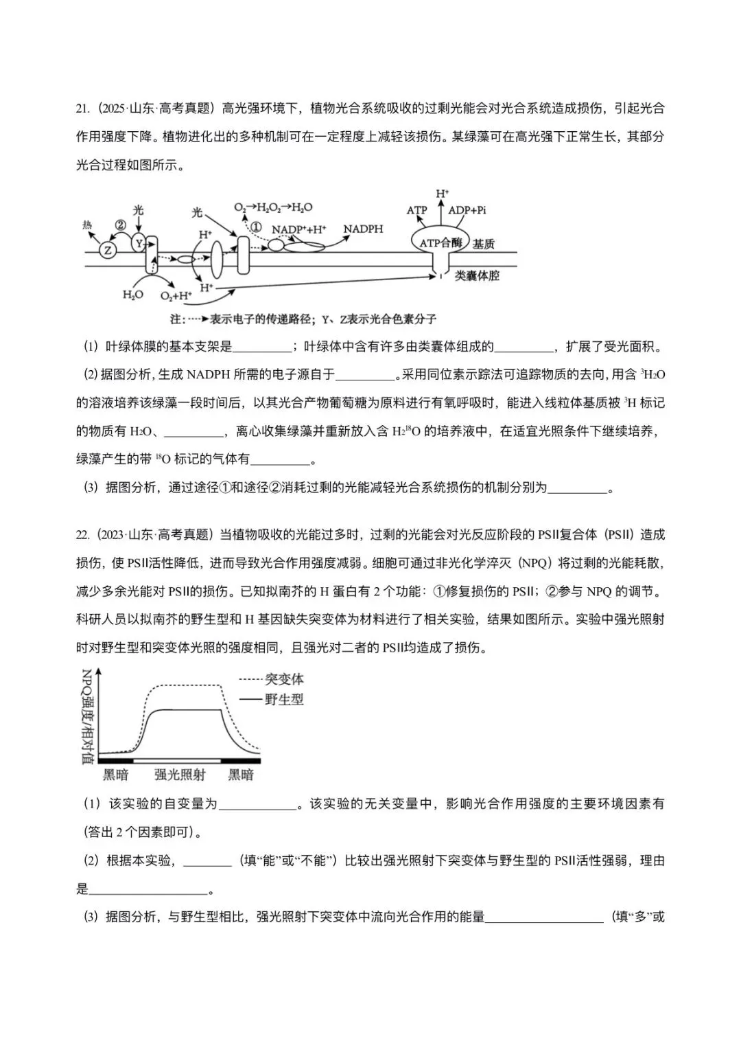 河北省近5年高考生物真题汇编-必修1分子与细胞(含题目和解析)-第8张图片-四季读书网 河北省近5年高考生物真题汇编-必修1分子与细胞(含题目和解析)-第8张图片-四季读书网