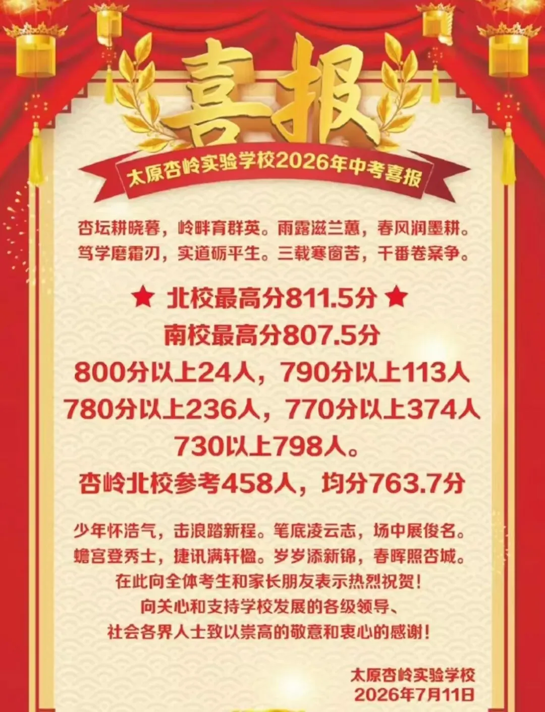 太原市2026中考喜报汇总!!-第5张图片-四季读书网