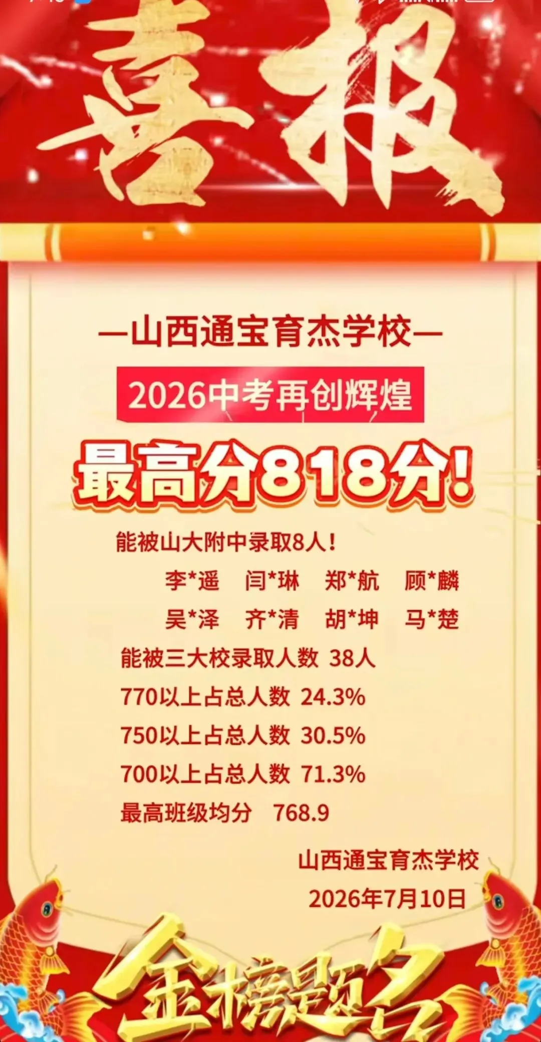 太原市2026中考喜报汇总!!-第20张图片-四季读书网