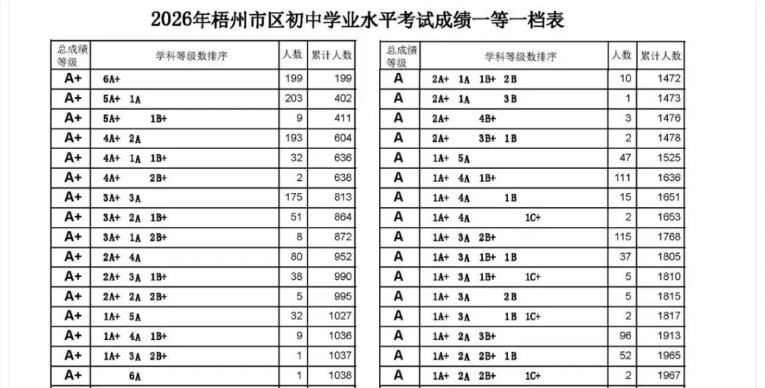 岑溪2026中考成绩公布!183人上6A+-第2张图片-四季读书网