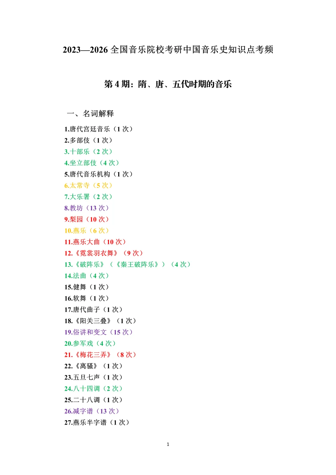 真题考频 | 第4期:隋、唐、五代时期的音乐-第1张图片-四季读书网