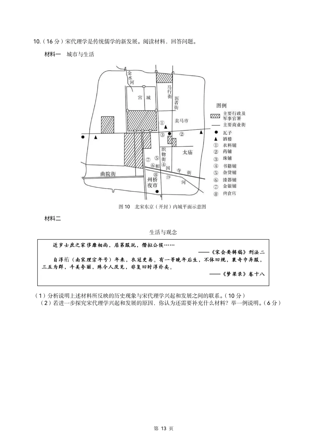 2020-2026年山东省高考真题历史时期汇编(中国古代史部分)-第13张图片-四季读书网