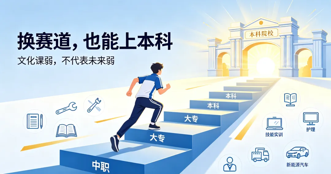 中考不是终点!2026职普融通新政,低分也能拿全日制本科-第5张图片-四季读书网
