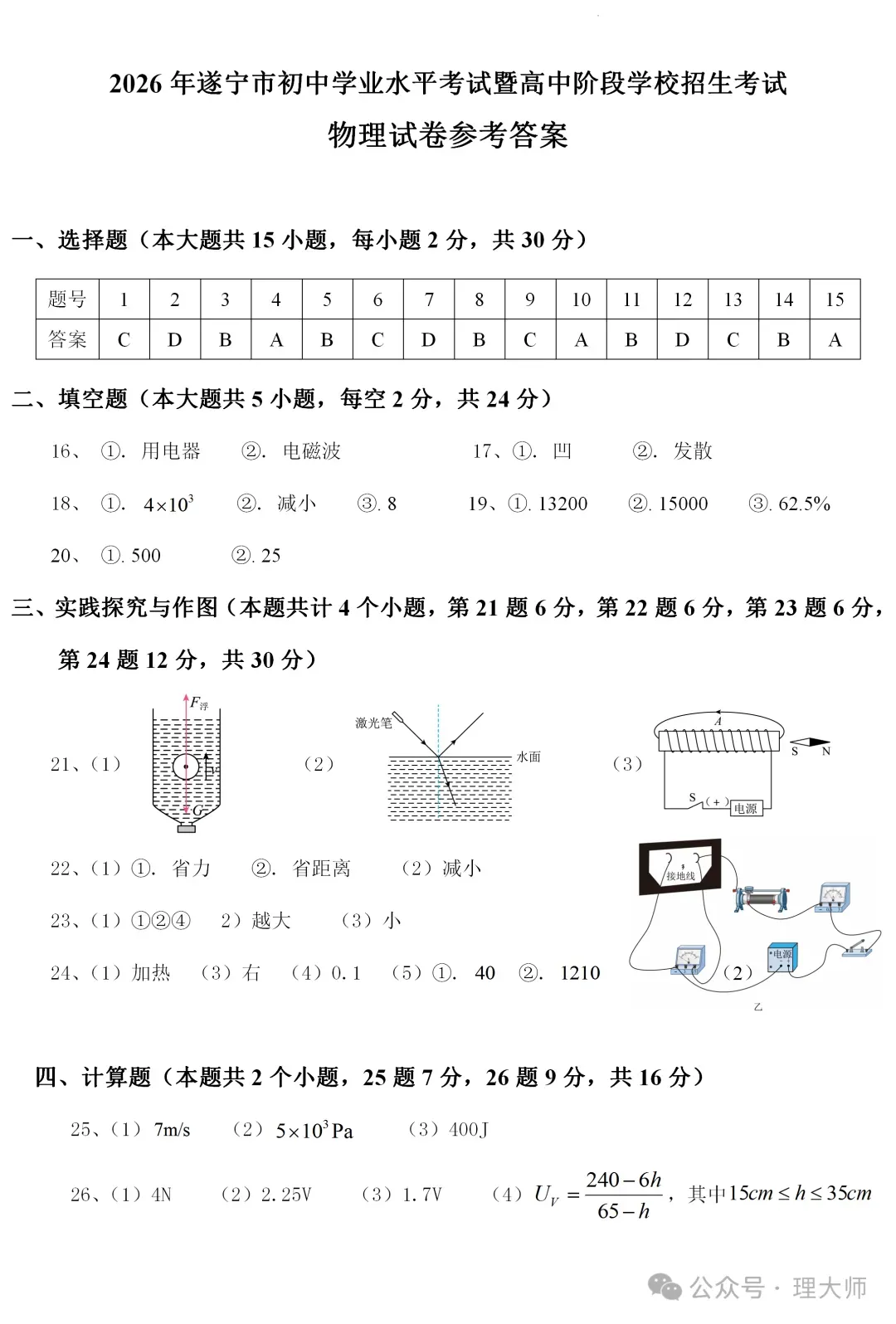 中考真题:遂宁市2026年中考全9学科试题(无答案)-第41张图片-四季读书网