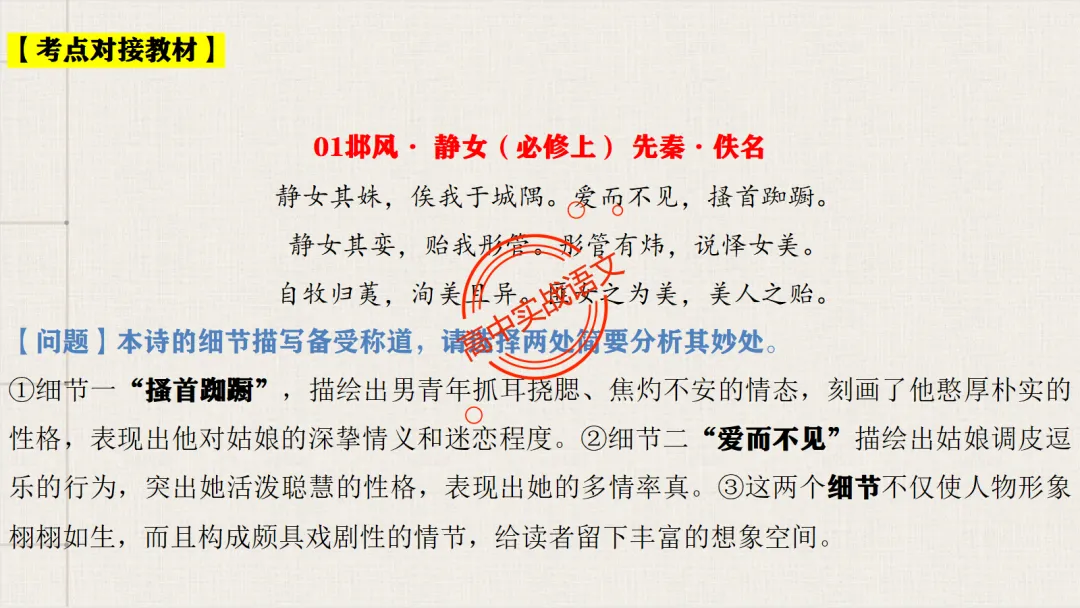 【对标26真题+课本】讲透古诗鉴赏【表达方式+表现手法+结构技巧+修辞手法】-第64张图片-四季读书网 【对标26真题+课本】讲透古诗鉴赏【表达方式+表现手法+结构技巧+修辞手法】-第64张图片-四季读书网