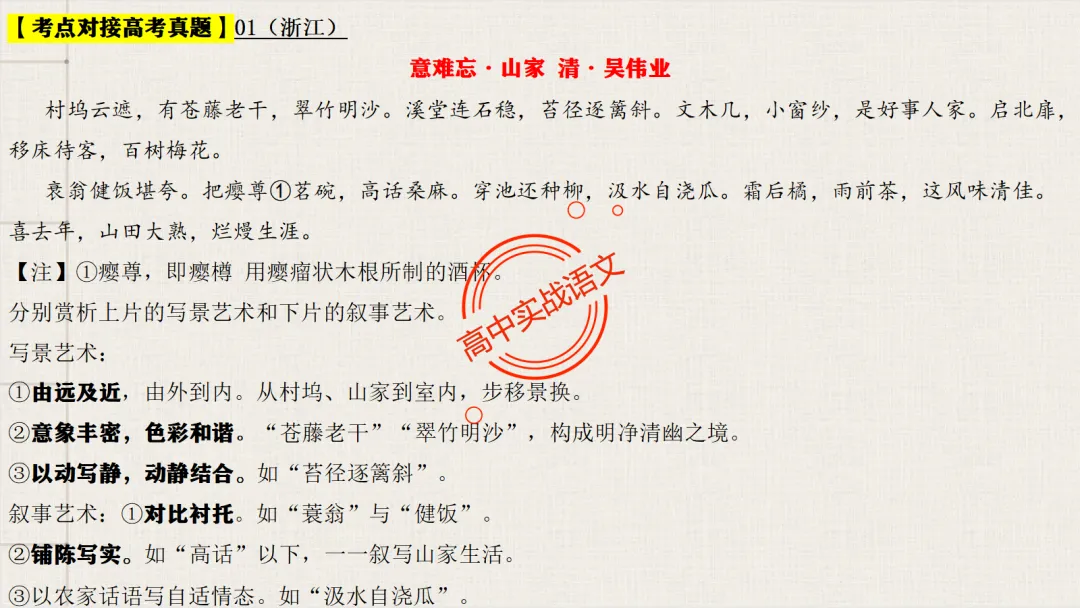 【对标26真题+课本】讲透古诗鉴赏【表达方式+表现手法+结构技巧+修辞手法】-第79张图片-四季读书网 【对标26真题+课本】讲透古诗鉴赏【表达方式+表现手法+结构技巧+修辞手法】-第79张图片-四季读书网