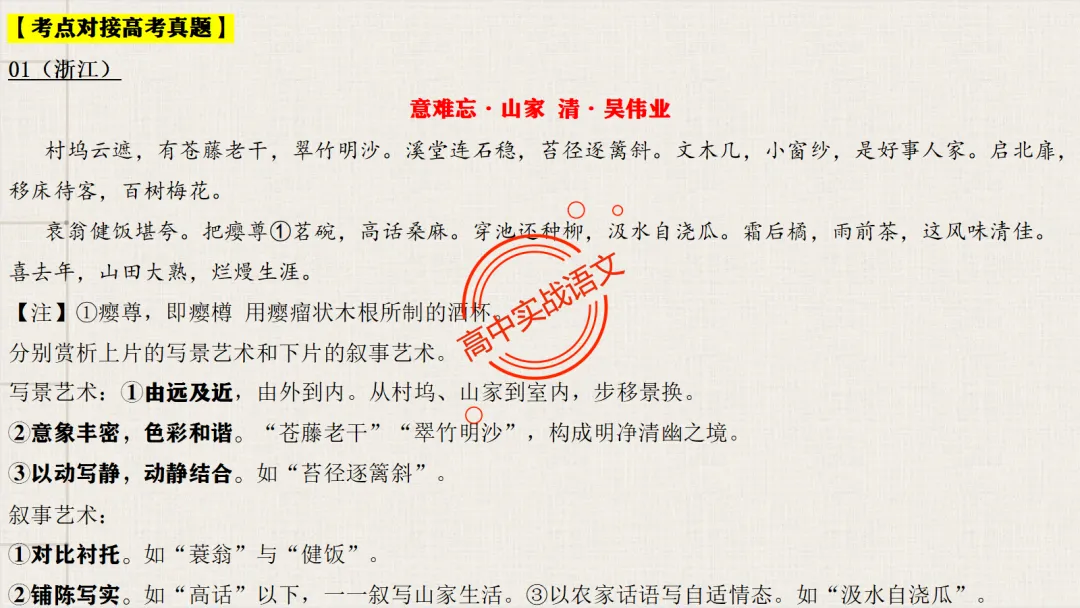 【对标26真题+课本】讲透古诗鉴赏【表达方式+表现手法+结构技巧+修辞手法】-第84张图片-四季读书网 【对标26真题+课本】讲透古诗鉴赏【表达方式+表现手法+结构技巧+修辞手法】-第84张图片-四季读书网