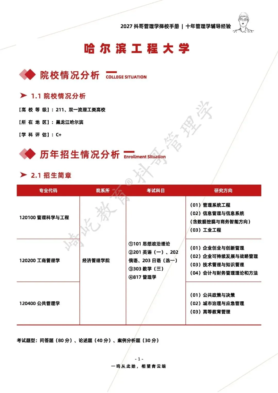 【26/27考研】哈尔滨工程大学817管理学考研|初试招生简章|近三年录取数据、分数线|难度评估|复试比例|资料讲义-第3张图片-四季读书网 【26/27考研】哈尔滨工程大学817管理学考研|初试招生简章|近三年录取数据、分数线|难度评估|复试比例|资料讲义-第3张图片-四季读书网