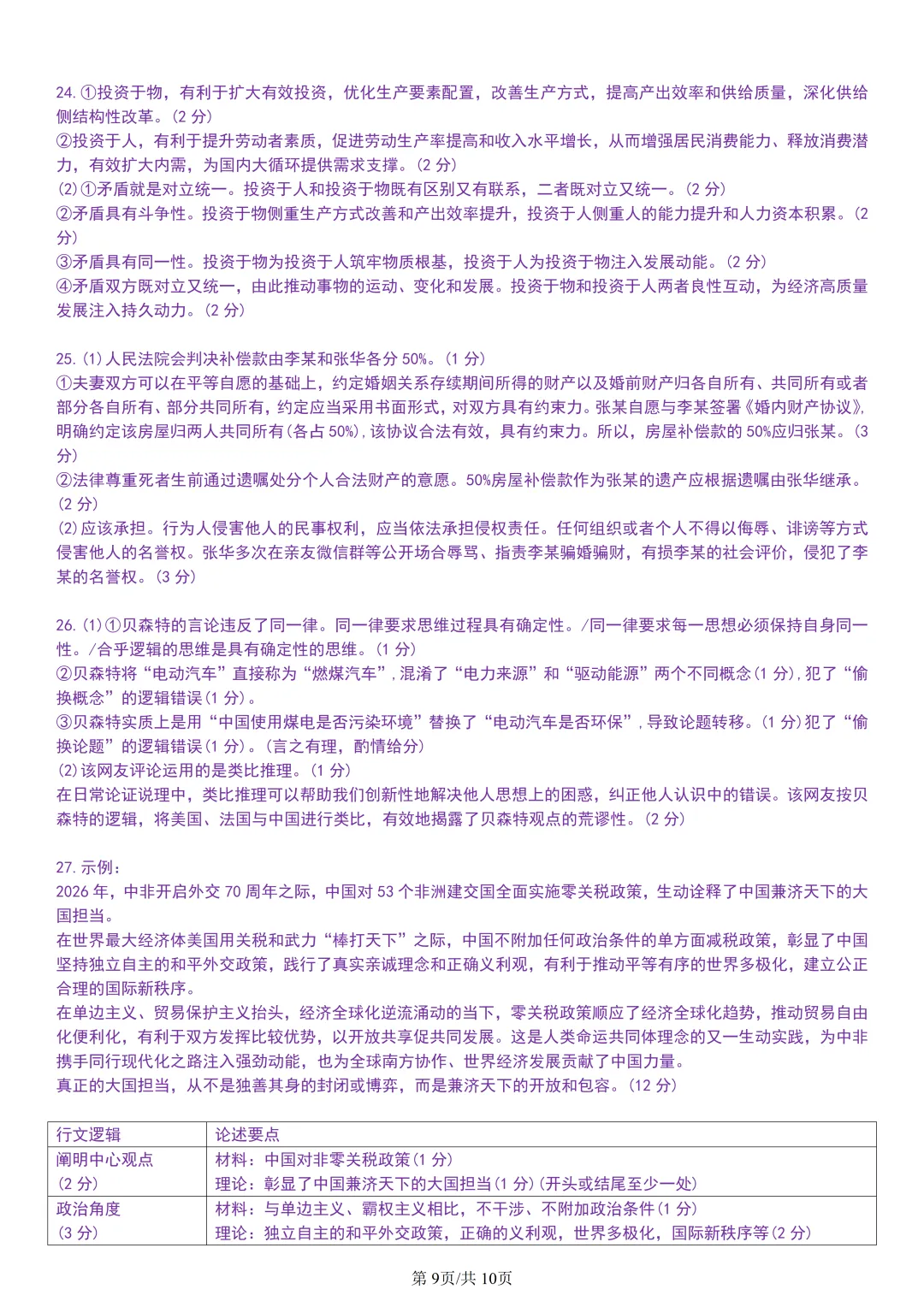 【试卷分享】宁波九校高二下期末【政治·含答案与解析】-第12张图片-四季读书网 【试卷分享】宁波九校高二下期末【政治·含答案与解析】-第12张图片-四季读书网
