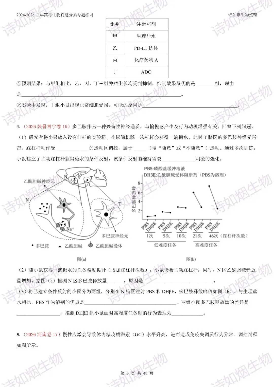 2024-2026三年高考生物真题分类专题练习8(上和下)-第10张图片-四季读书网 2024-2026三年高考生物真题分类专题练习8(上和下)-第10张图片-四季读书网
