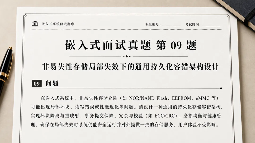 嵌入式面试真题第 09 题:非易失性存储局部失效下的通用持久化容错架构设计-第1张图片-四季读书网 嵌入式面试真题第 09 题:非易失性存储局部失效下的通用持久化容错架构设计-第1张图片-四季读书网