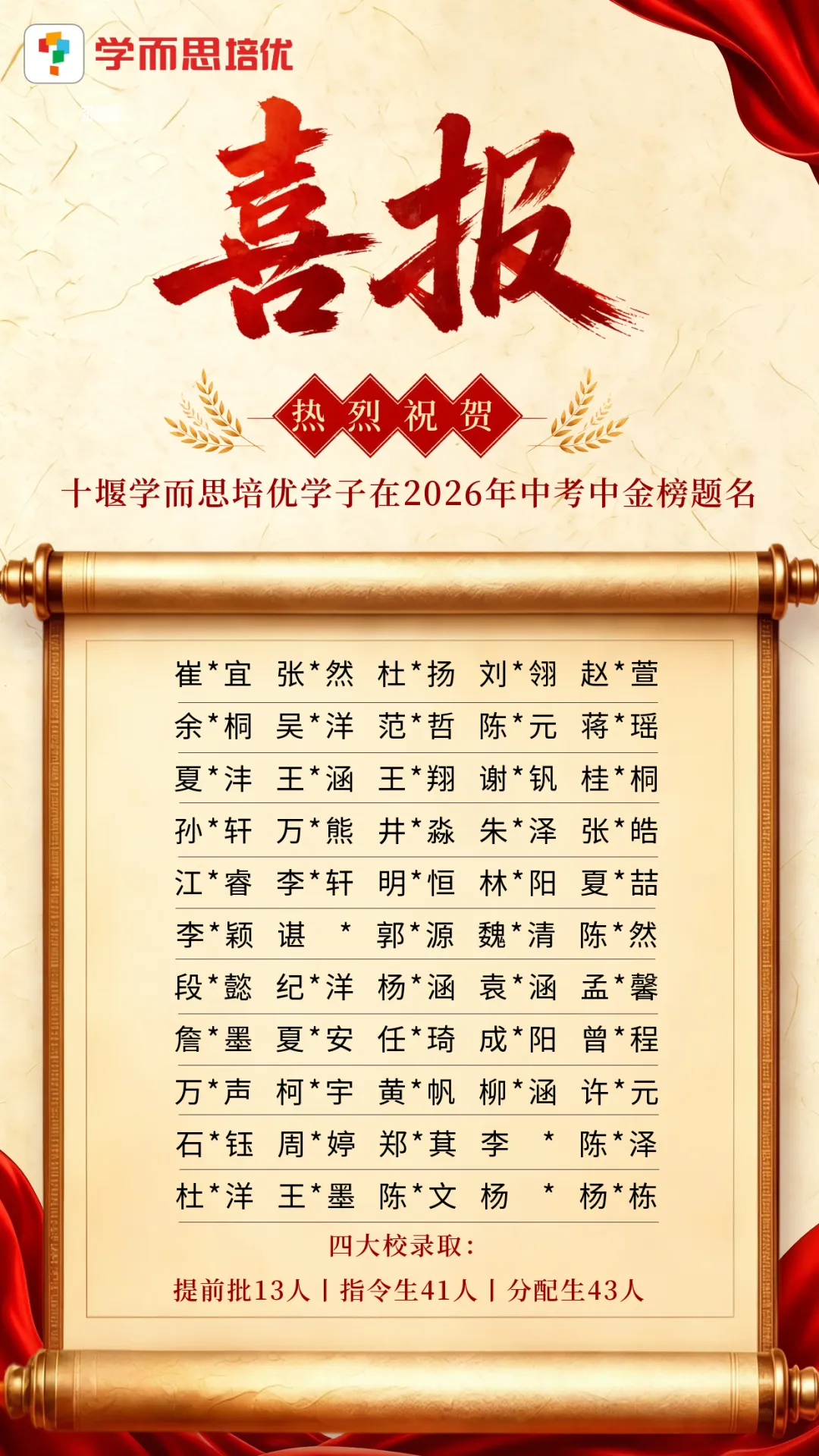 金榜凯旋!十堰学而思培优学员2026中考再创佳绩-第3张图片-四季读书网 金榜凯旋!十堰学而思培优学员2026中考再创佳绩-第3张图片-四季读书网