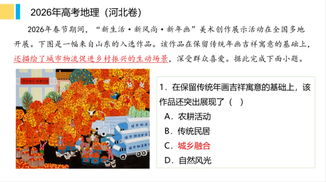 【第44期】2026年高考地理试卷评析系列微课(河北卷)——永年区高中地理耿丽敏名师工作室联合打造-第13张图片-四季读书网