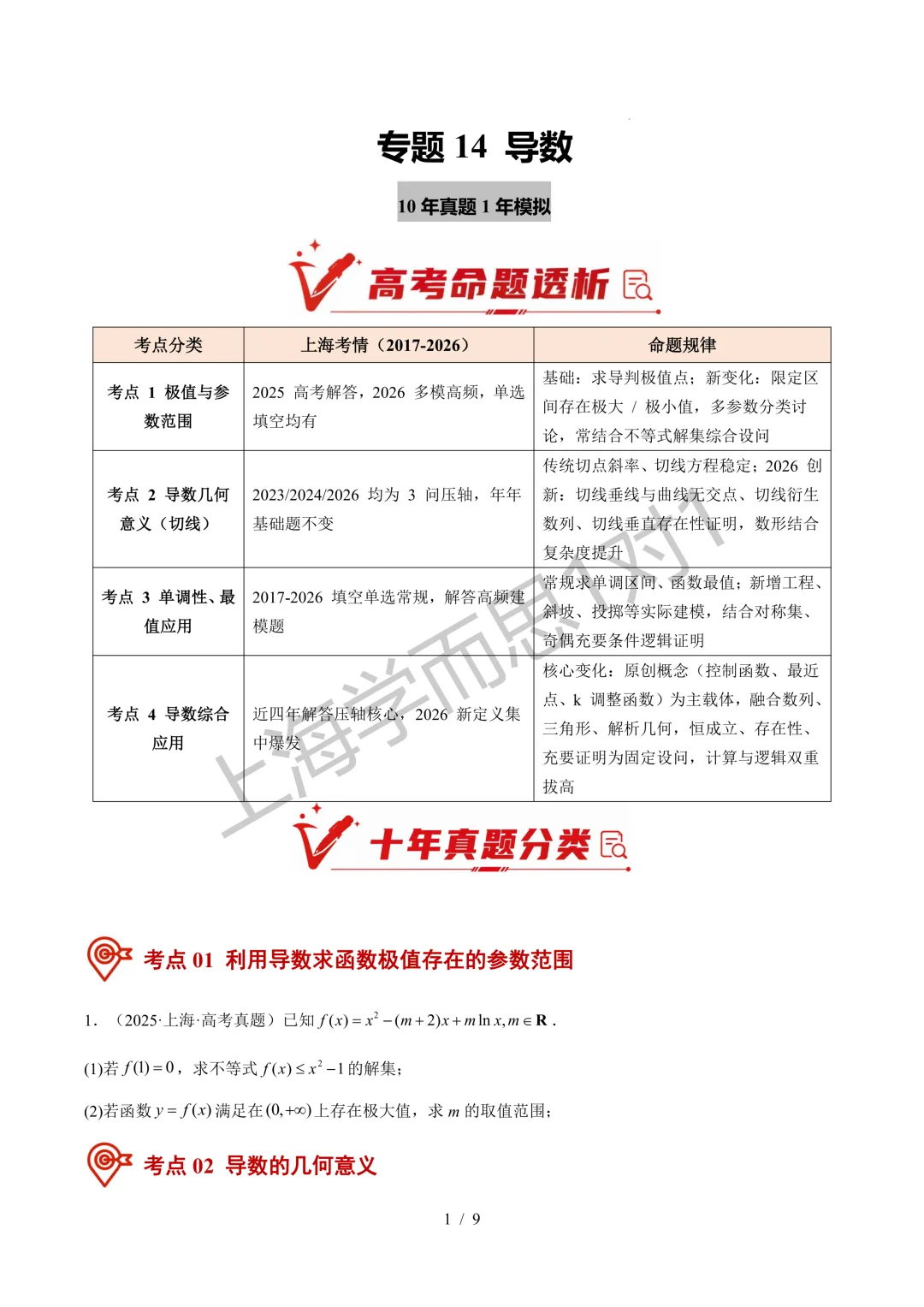近10年高考真题分类汇编|【数学】专题14 导数(高频考点)原卷+解析-第2张图片-四季读书网 近10年高考真题分类汇编|【数学】专题14 导数(高频考点)原卷+解析-第2张图片-四季读书网