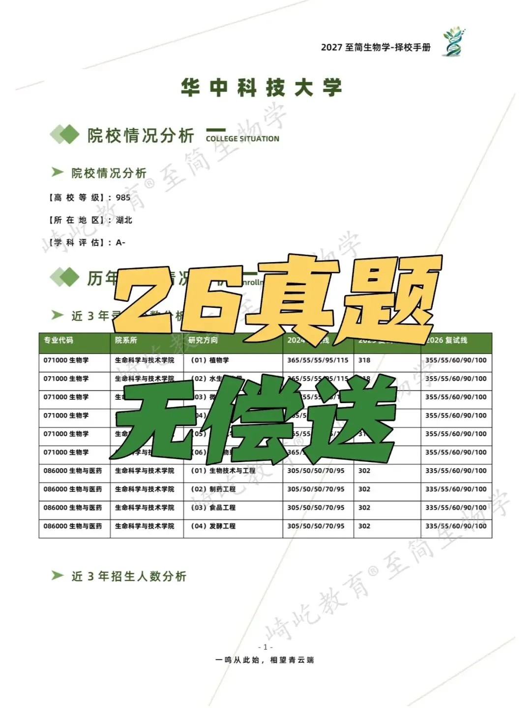 2027考研 华中科技大学338生物化学891细胞生物学考研真题资料 近三年数据+2002-2026真题资料(免费分享26年)-第4张图片-四季读书网 2027考研 华中科技大学338生物化学891细胞生物学考研真题资料 近三年数据+2002-2026真题资料(免费分享26年)-第4张图片-四季读书网