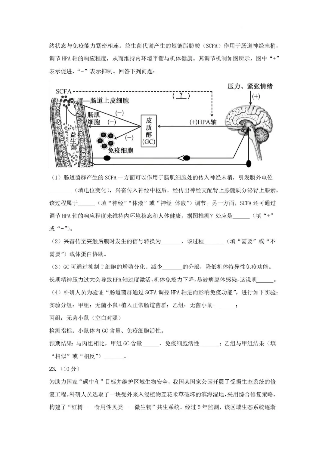 2026年辽宁高三模拟考试生物试题(二)-第9张图片-四季读书网