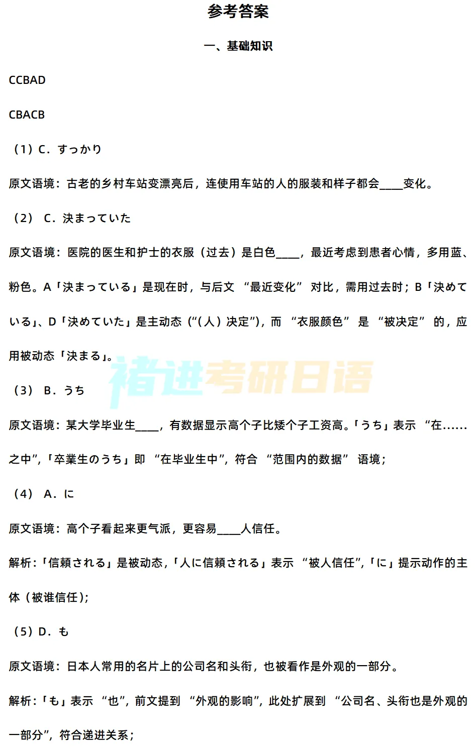 考研日语7月中期模拟考-第12张图片-四季读书网 考研日语7月中期模拟考-第12张图片-四季读书网