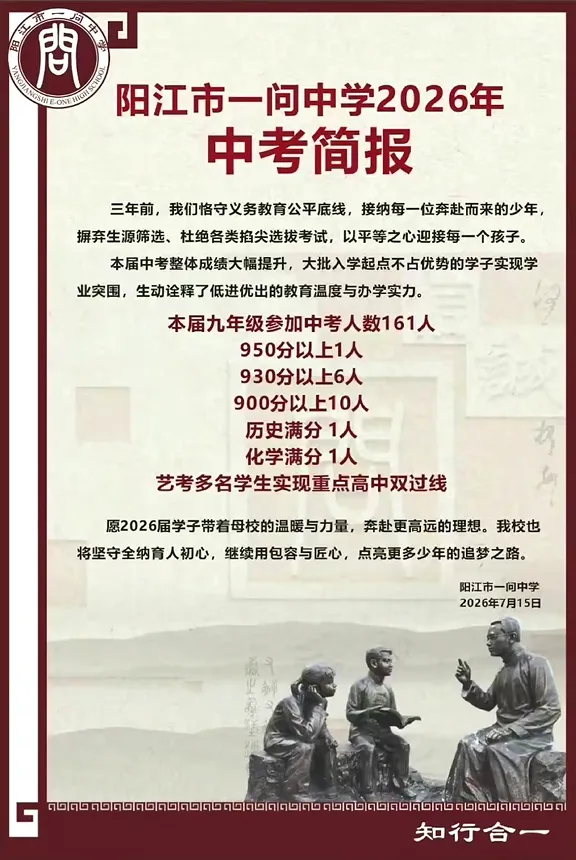 最全汇总!2026阳江各校中考喜报出炉!多校成绩创新高-第18张图片-四季读书网 最全汇总!2026阳江各校中考喜报出炉!多校成绩创新高-第18张图片-四季读书网