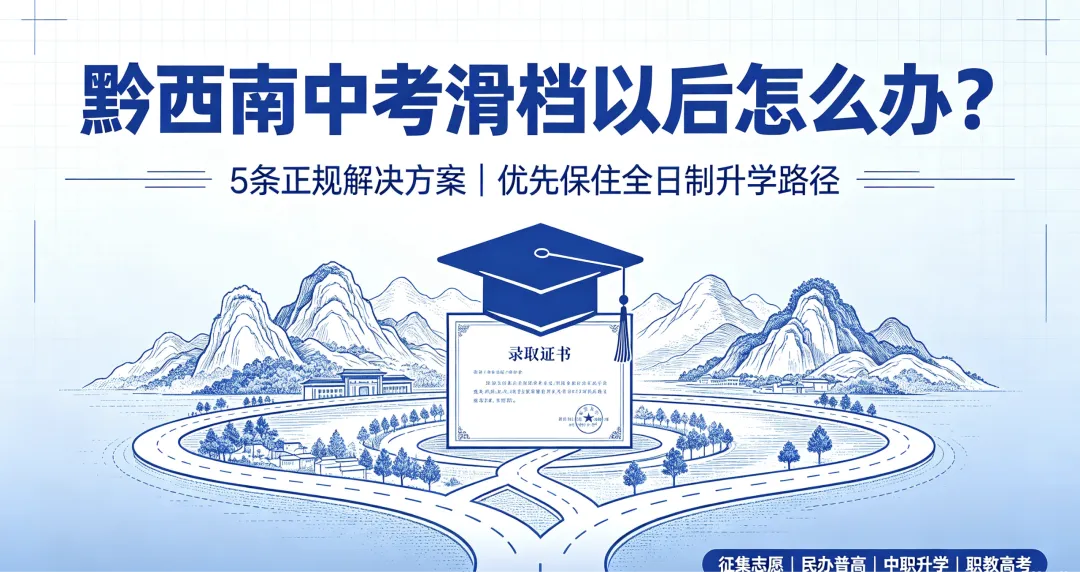黔西南中考滑档别慌!5条正规解决方案,条条可读全日制大学-第1张图片-四季读书网