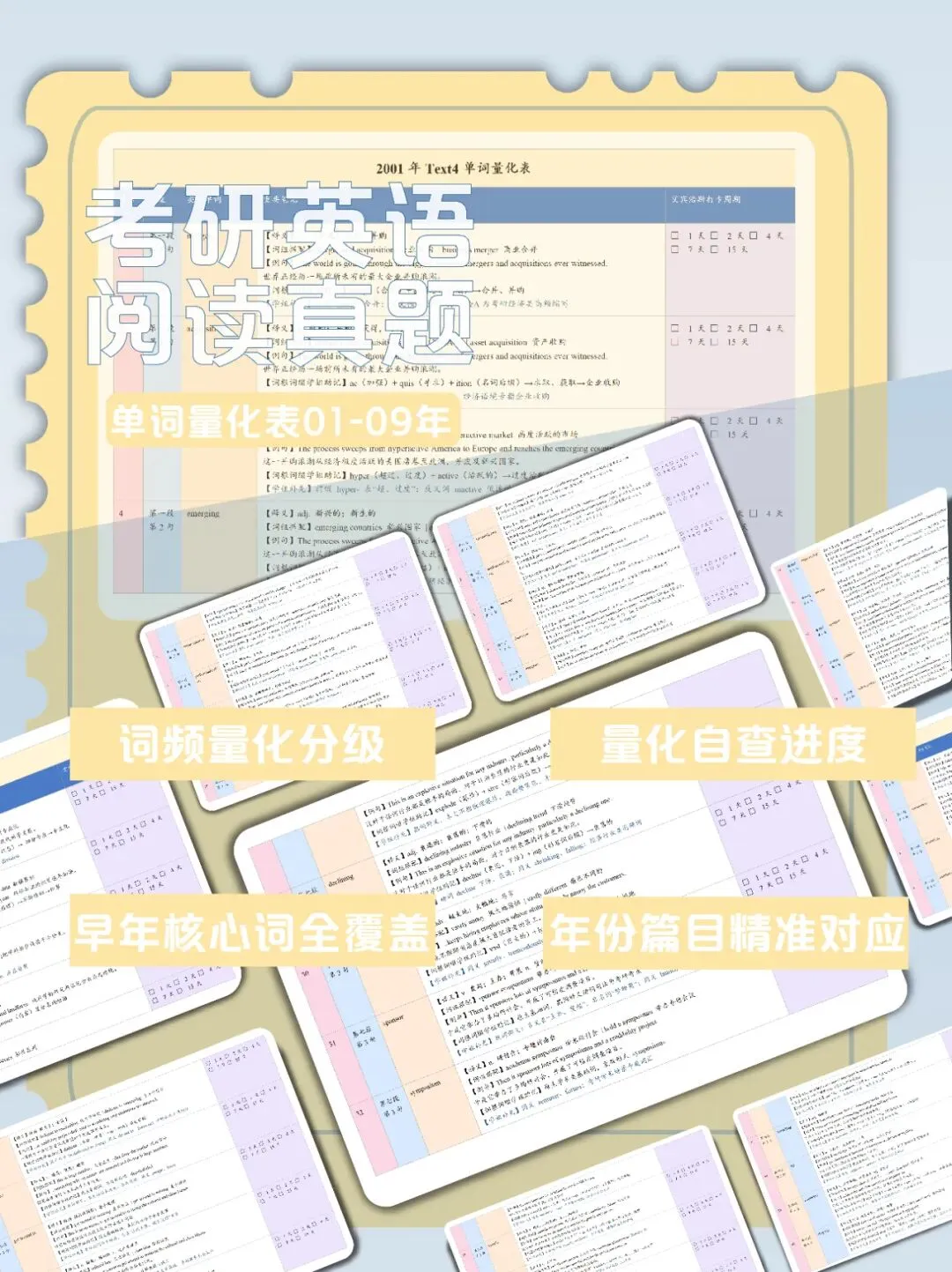 整理好啦|考研英语真题单词量化表技巧笔记-第6张图片-四季读书网 整理好啦|考研英语真题单词量化表技巧笔记-第6张图片-四季读书网