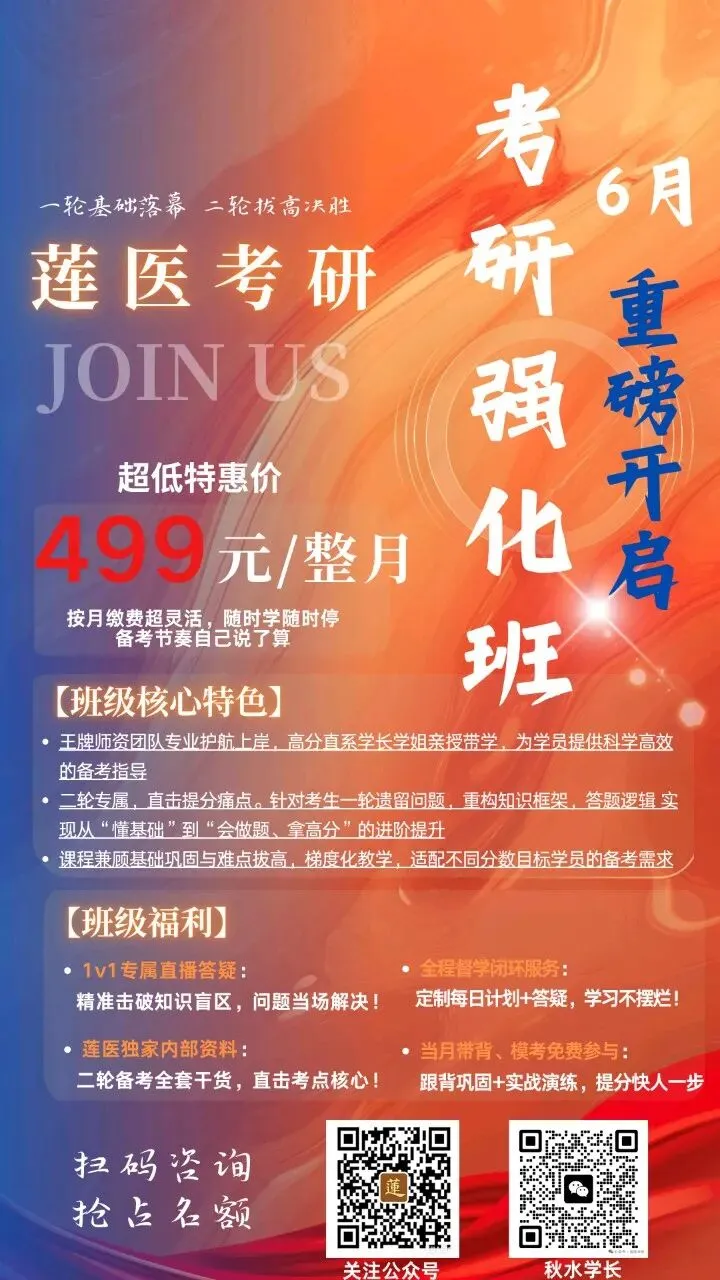 莲医考研 | 每日一题 真题精炼 | 23考研真题(第64题)-第4张图片-四季读书网 莲医考研 | 每日一题 真题精炼 | 23考研真题(第64题)-第4张图片-四季读书网