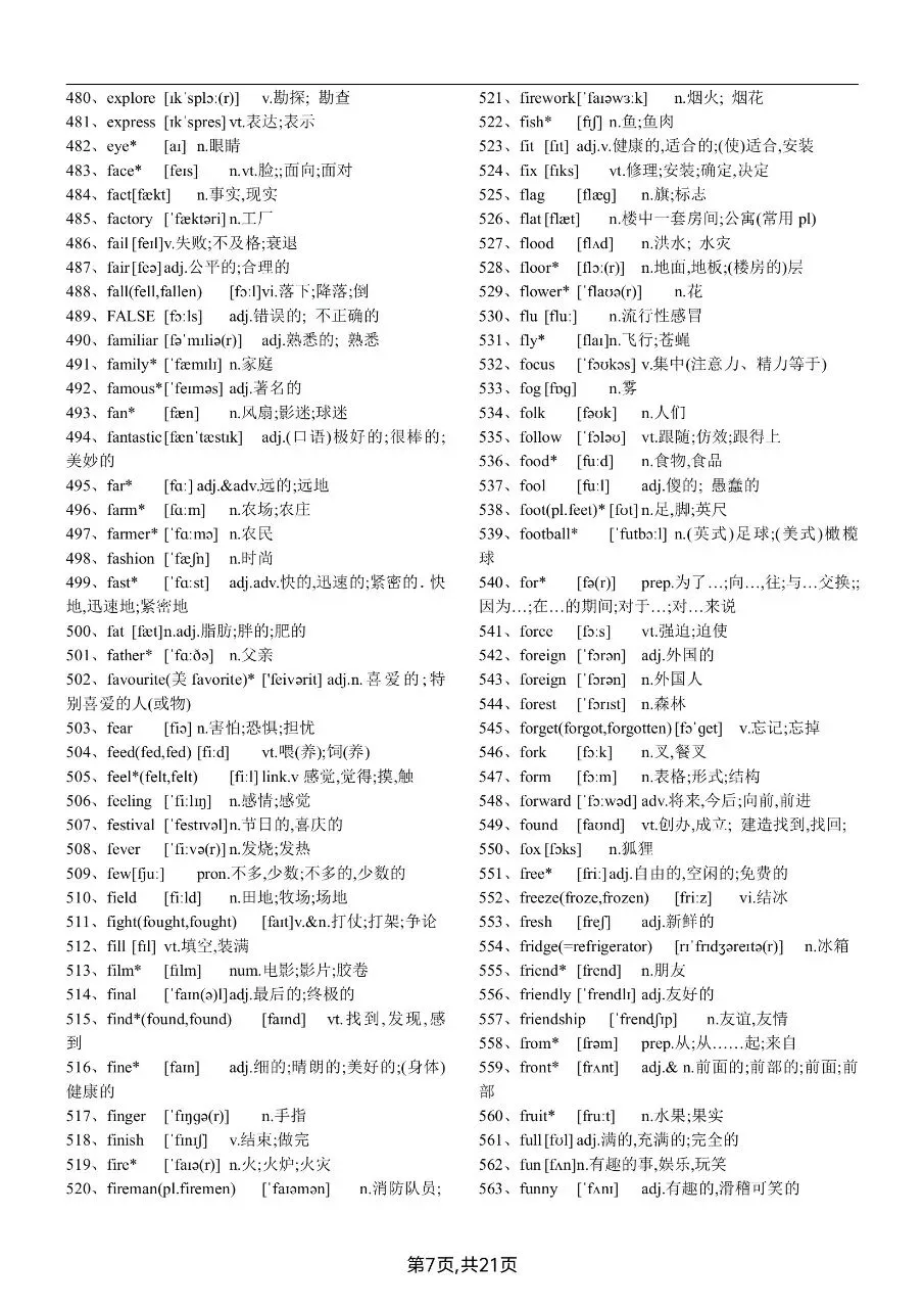 【中考英语】初中新课程中考英语1600词汇背诵版-第8张图片-四季读书网