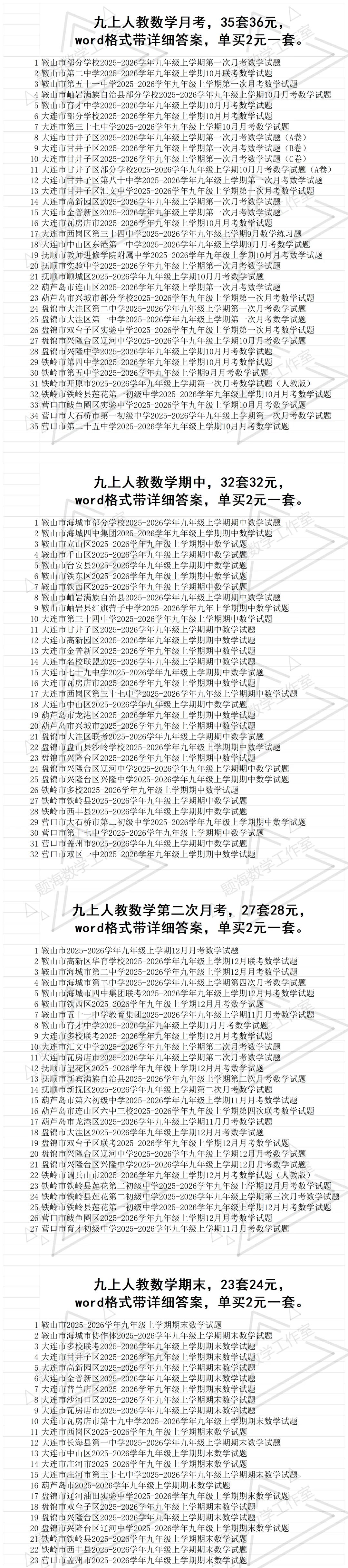 2627学年九年级上学期省内真题目录-第3张图片-四季读书网