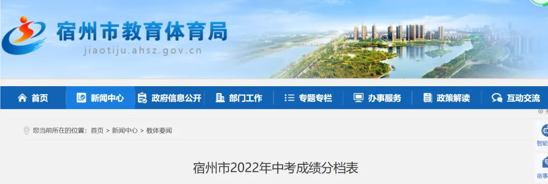 宿州市2022年各县区中考成绩分档表公布-第2张图片-四季读书网