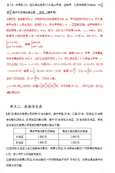中考函数考点练习-第7张图片-四季读书网