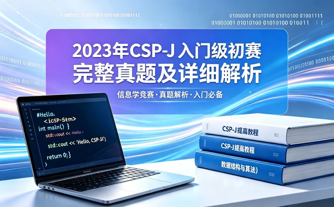 2023年CSP-J入门级初赛完整真题及详细解析-第1张图片-四季读书网