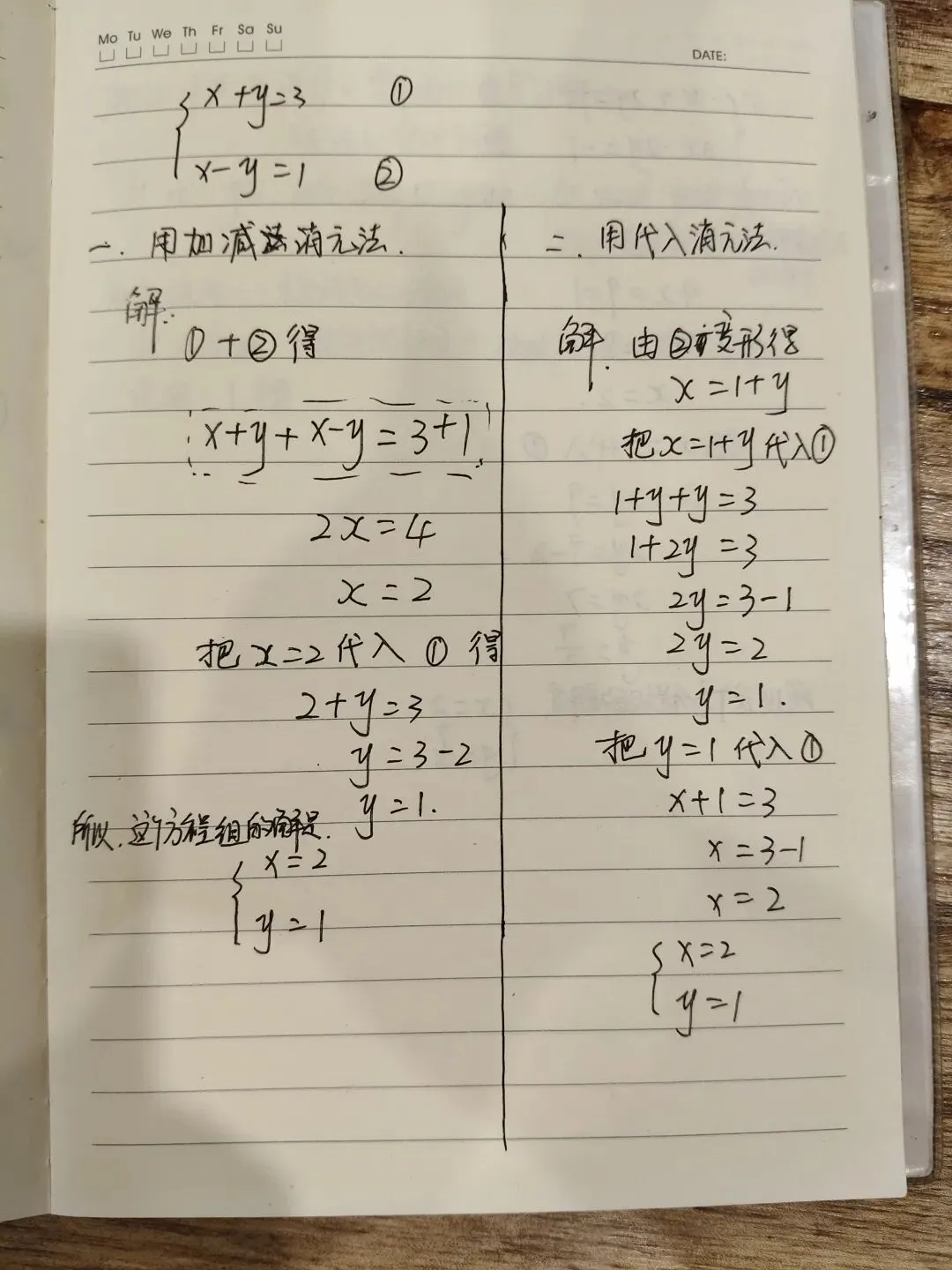 中考数学二元一次方程组2大解法-第1张图片-四季读书网 中考数学二元一次方程组2大解法-第1张图片-四季读书网