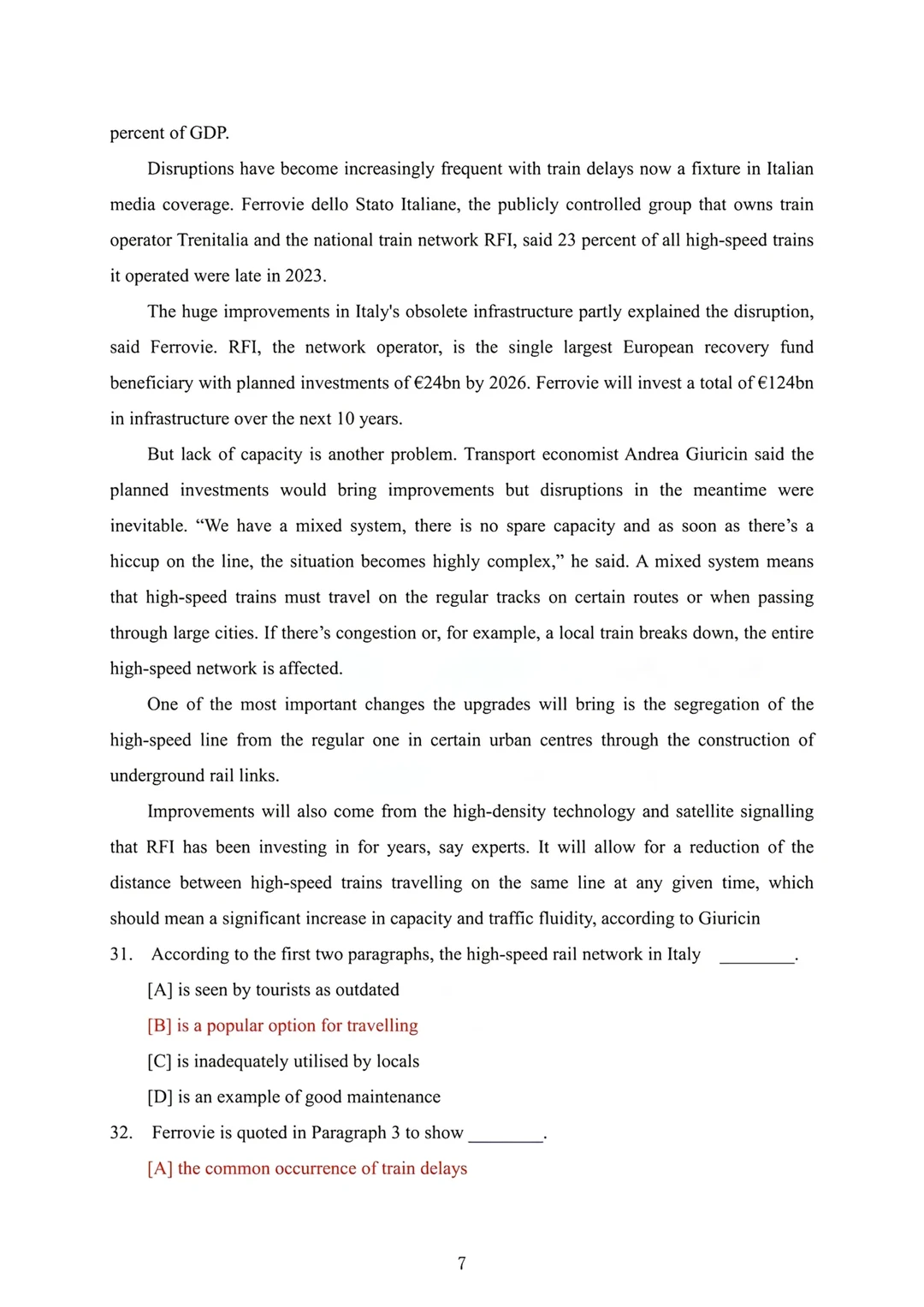 26年考研真题分享英语二