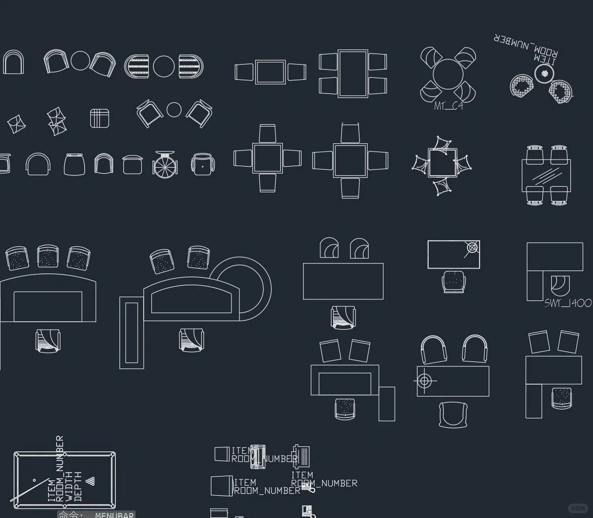 CAD家具自用图库大全，素材分享