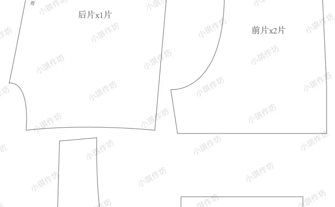  ✨L-2XL男士平角裤，电子图纸直接打印