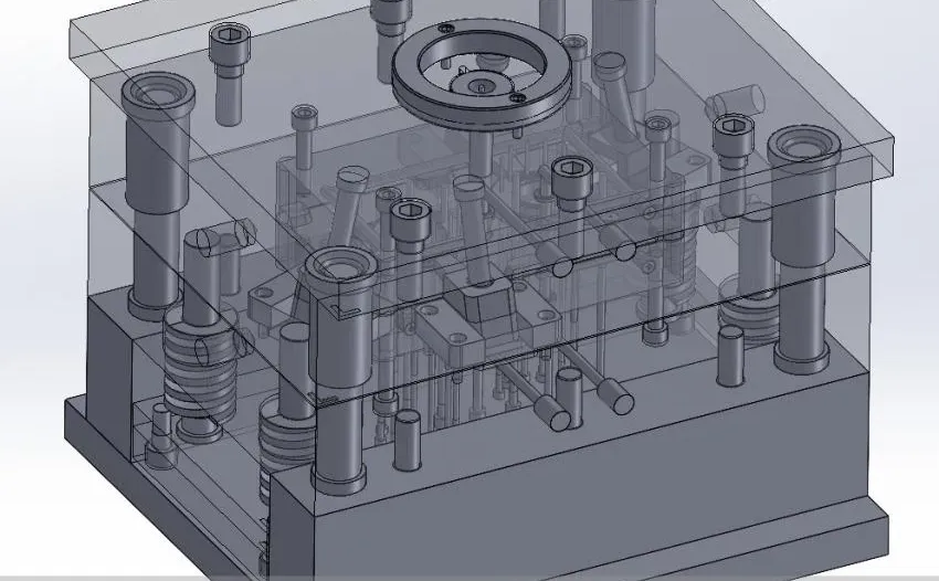 无氟空调蜗轮塑料模设计【说明书+solidworks三维+CAD图纸+开提报告+任务书+数控编程及加工录像】