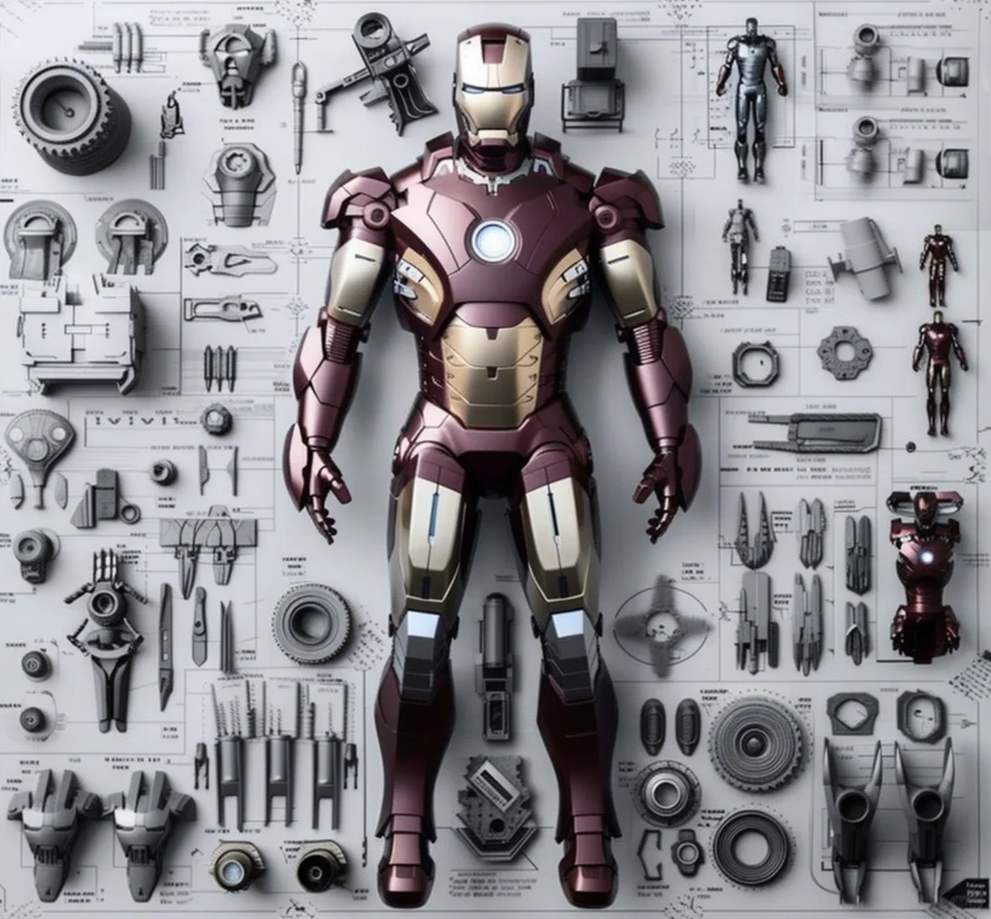 钢铁侠设计图纸及零部件公布