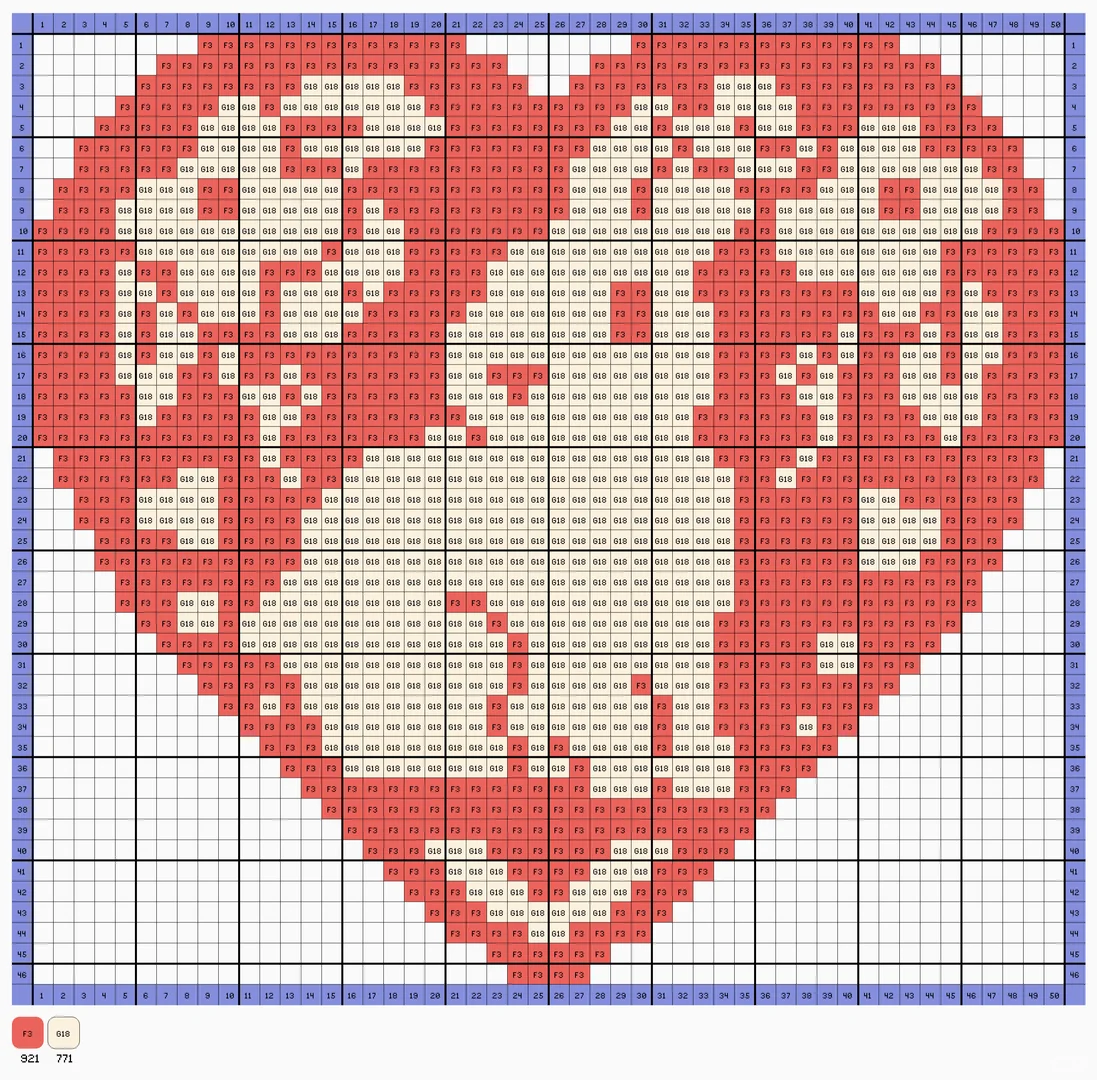 拼贴画｜拼豆图纸(附色号)