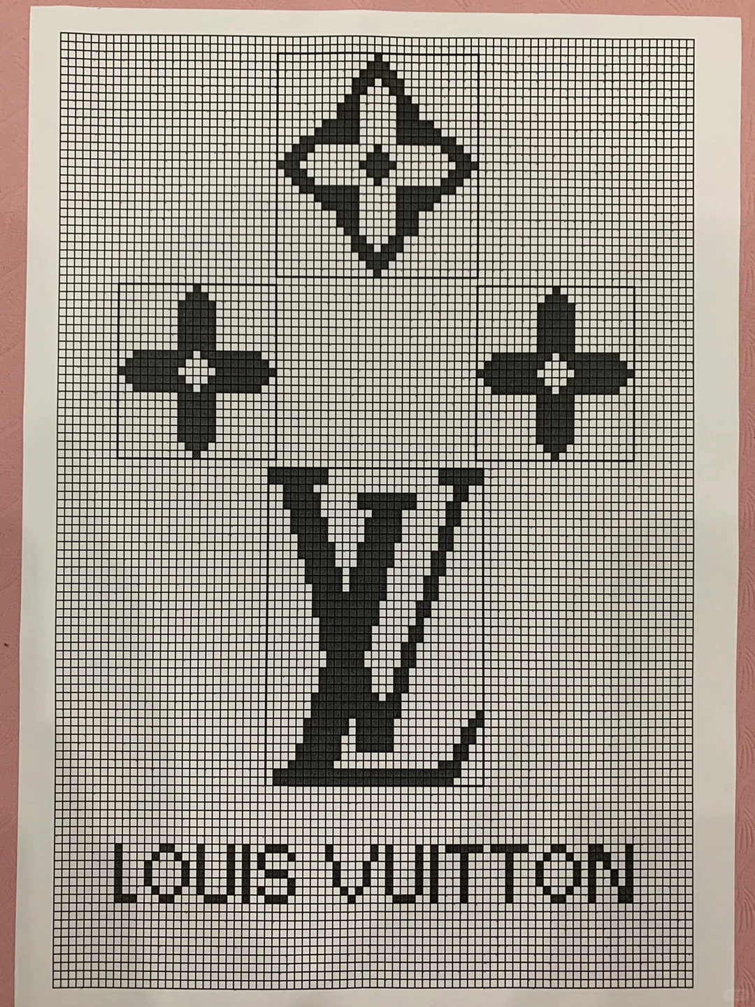 大家要的LV围巾🧣图纸来啦！！！