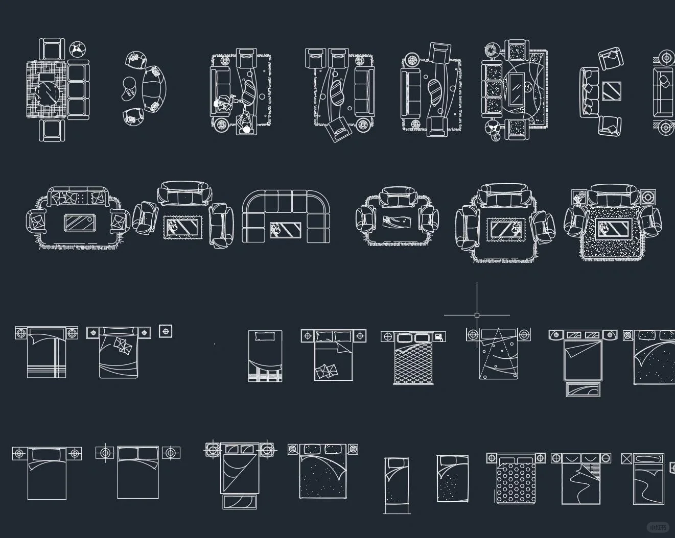 CAD家具自用图库大全，素材分享