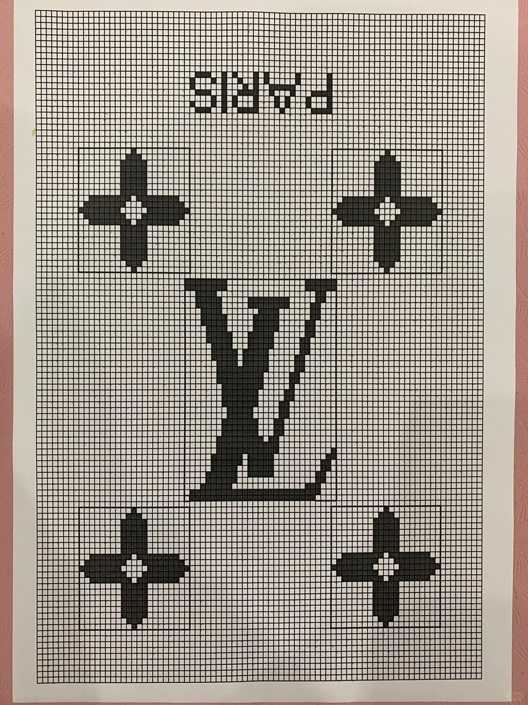 大家要的LV围巾🧣图纸来啦！！！