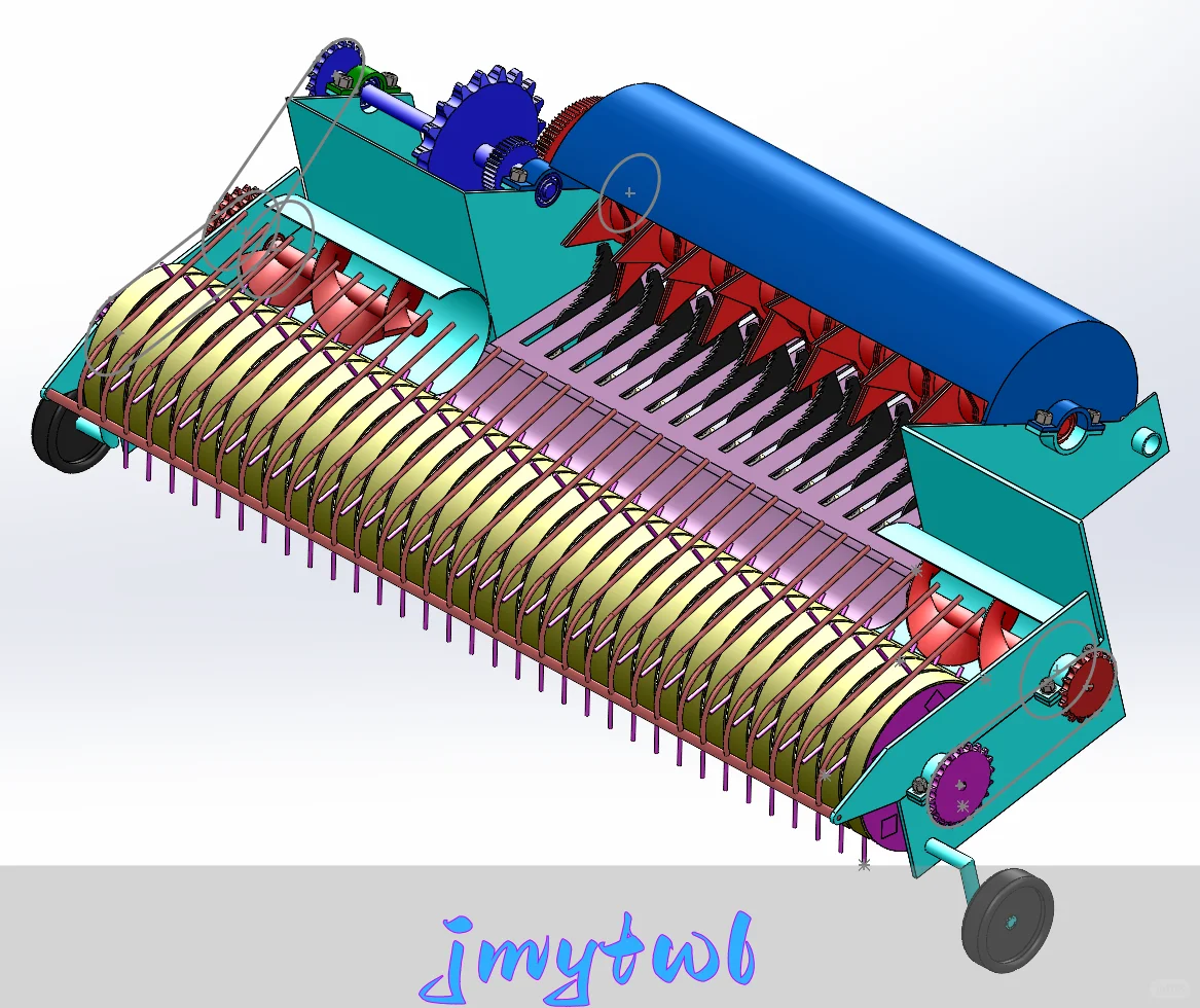 饲草打包机的设计及其三维造型【农业机械】（论文+5张cad图纸+solidworks三维+动画+答辩】