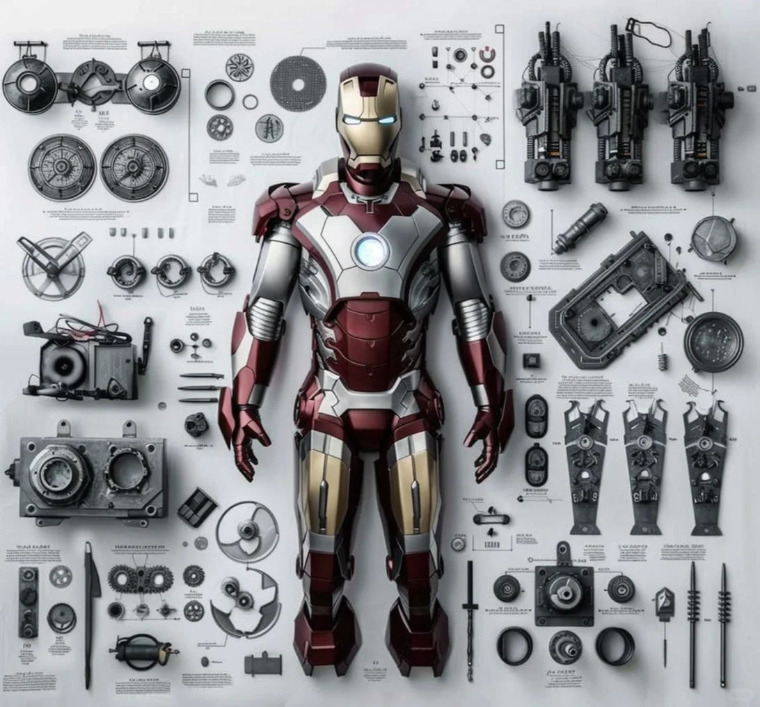 钢铁侠设计图纸及零部件公布