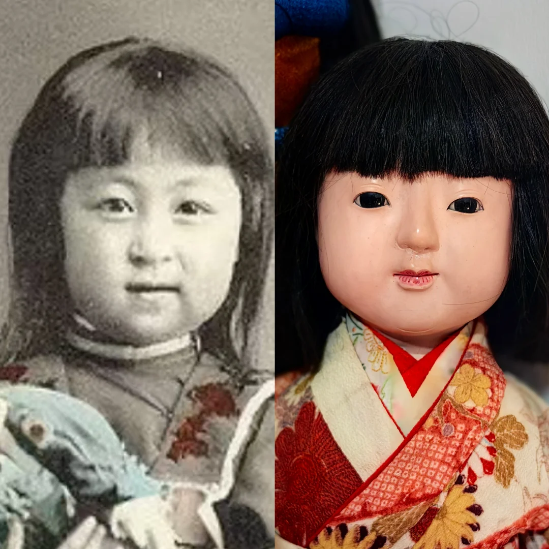 和日本老照片小女孩长相一样的市松人形